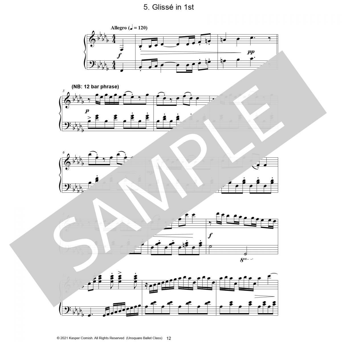 Unsquare ballet class by Kasper Cornish - PDF Sample